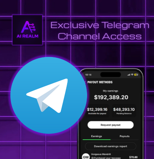 Complete AI OFM Guide + Exclusive Telegram Channel Access + Weekly Group Calls + 1:1 DM support